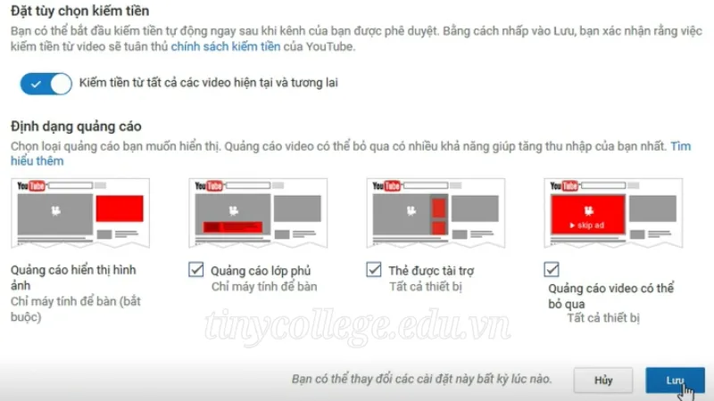 Hướng dẫn cách bật kiếm tiền trên YouTube đơn giản nhất 10