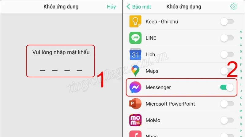 Hướng dẫn cách cài mật khẩu Messenger để bảo mật thông tin 8