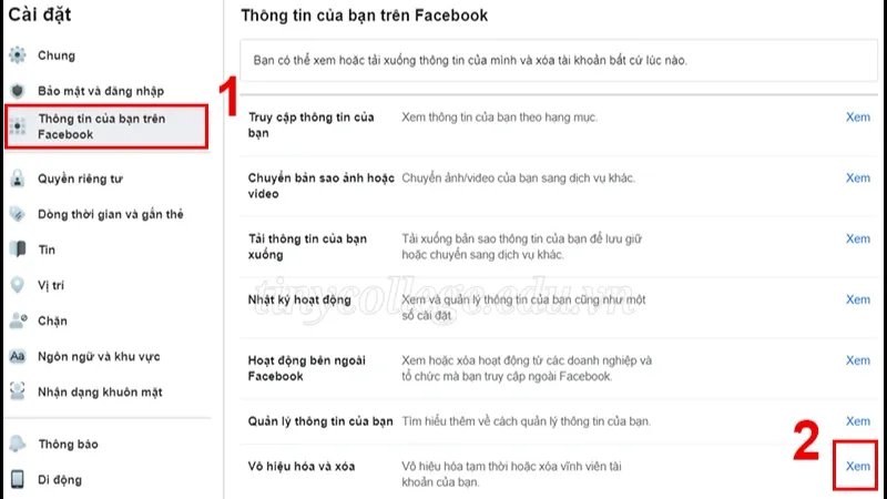 Cách xóa tài khoản Facebook trên điện thoại và máy tính 6