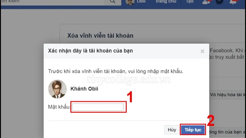 Cách xóa tài khoản Facebook trên điện thoại và máy tính 8