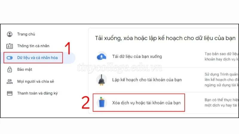 Cách xóa tài khoản Gmail - Lưu ý trước khi thực hiện 3