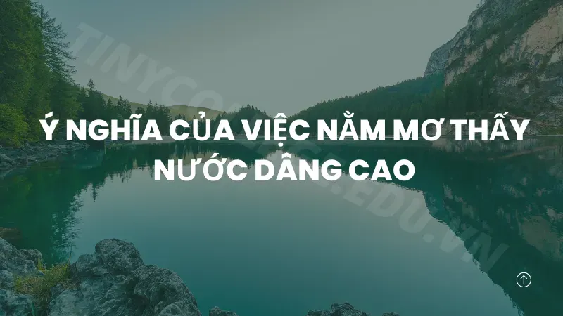 nằm mơ thấy nước dâng cao 1