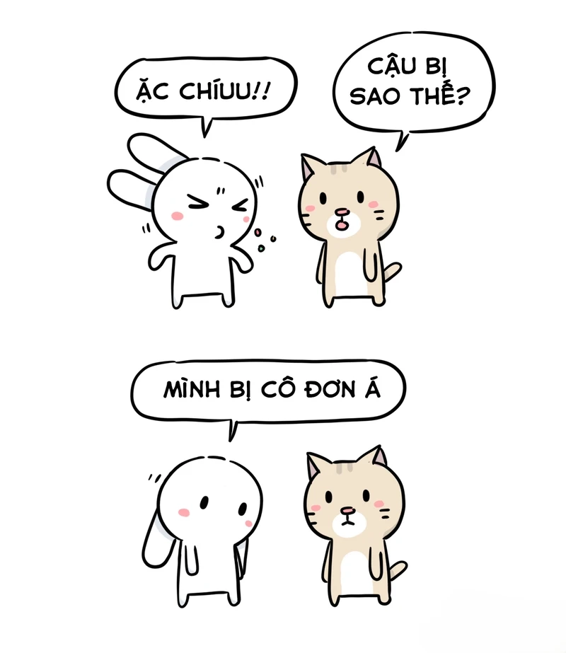 Con thỏ màu hồng meme cực kỳ ngọt ngào và đáng yêu.