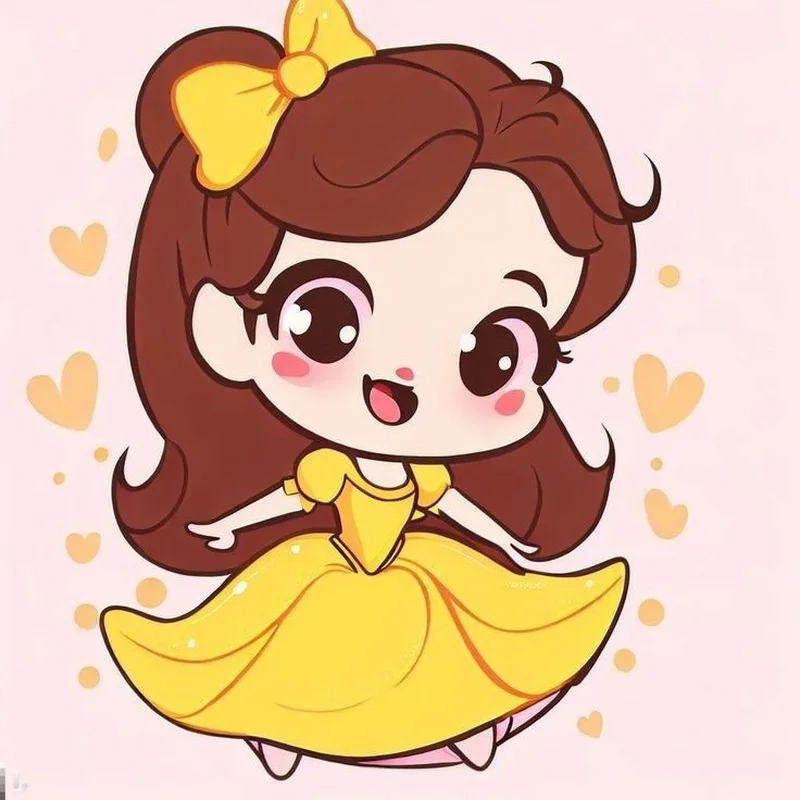 Dễ thương cute anime chibi nữ thu hút với phong cách trẻ trung, đáng yêu.