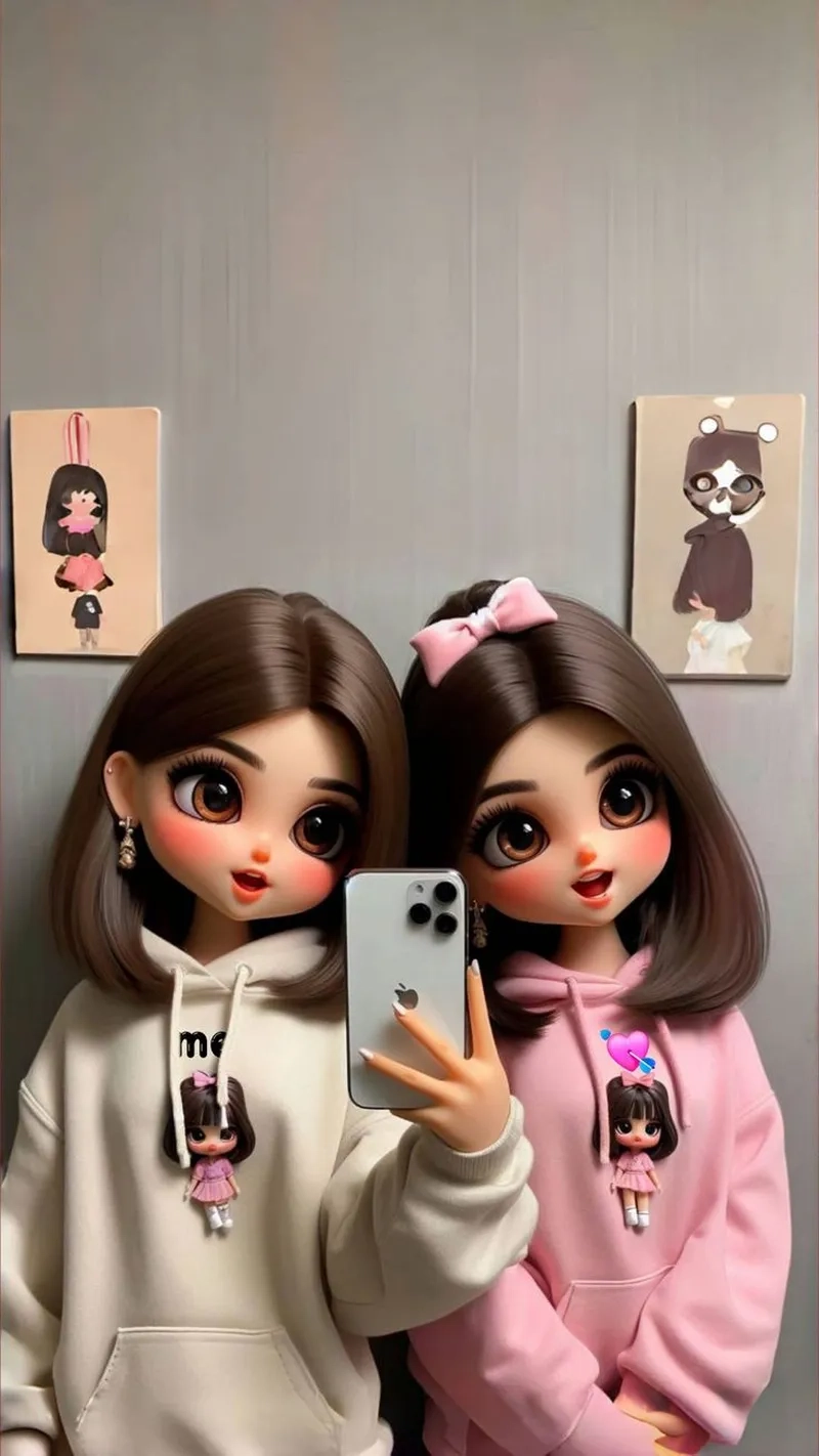 Chọn avatar đôi bạn thân nữ cute chibi để tạo dấu ấn ngọt ngào, đáng yêu.