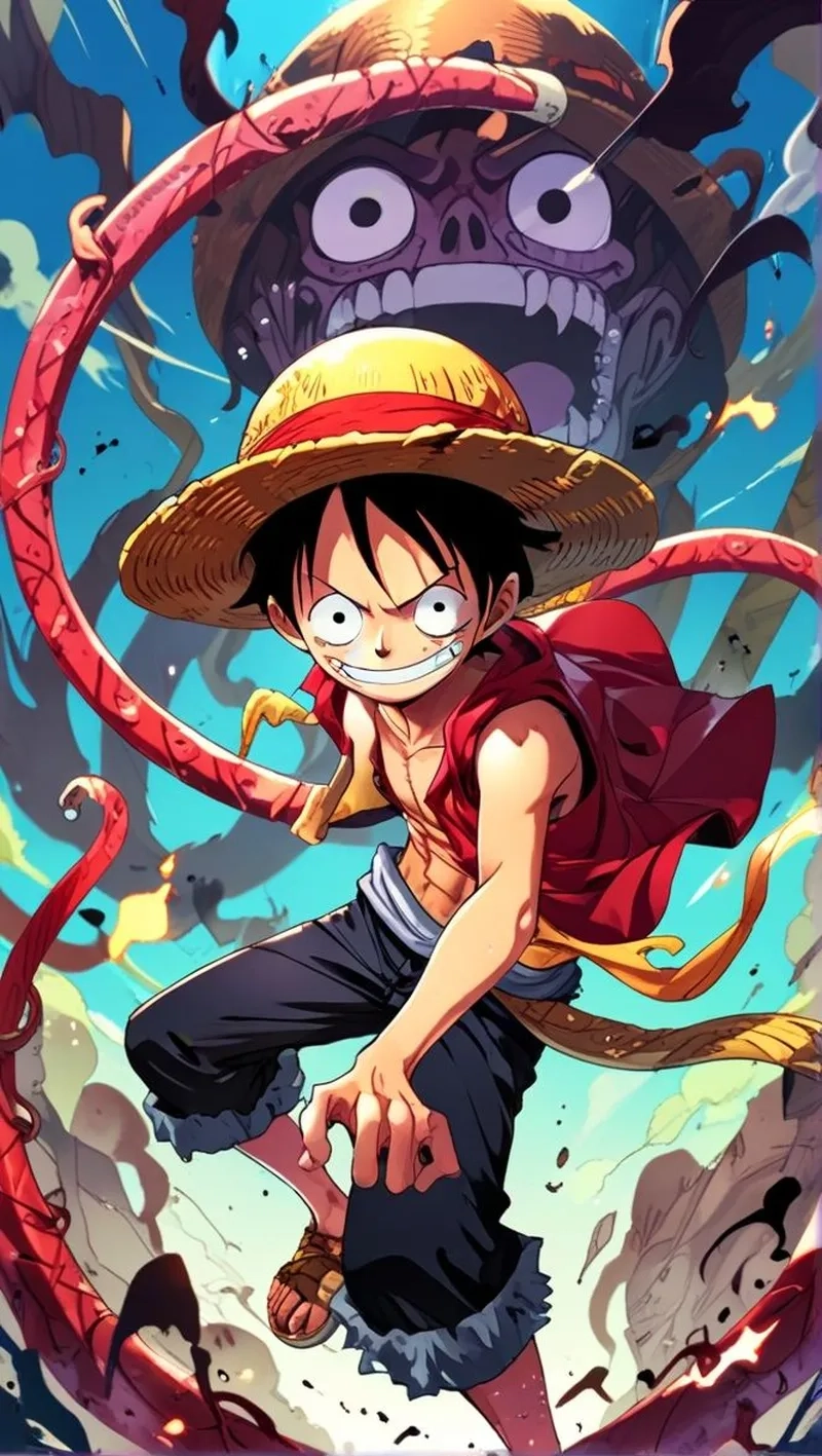 Hình avatar Luffy giúp bạn truyền tải sự mạnh mẽ và tinh thần không khuất phục của nhân vật này.