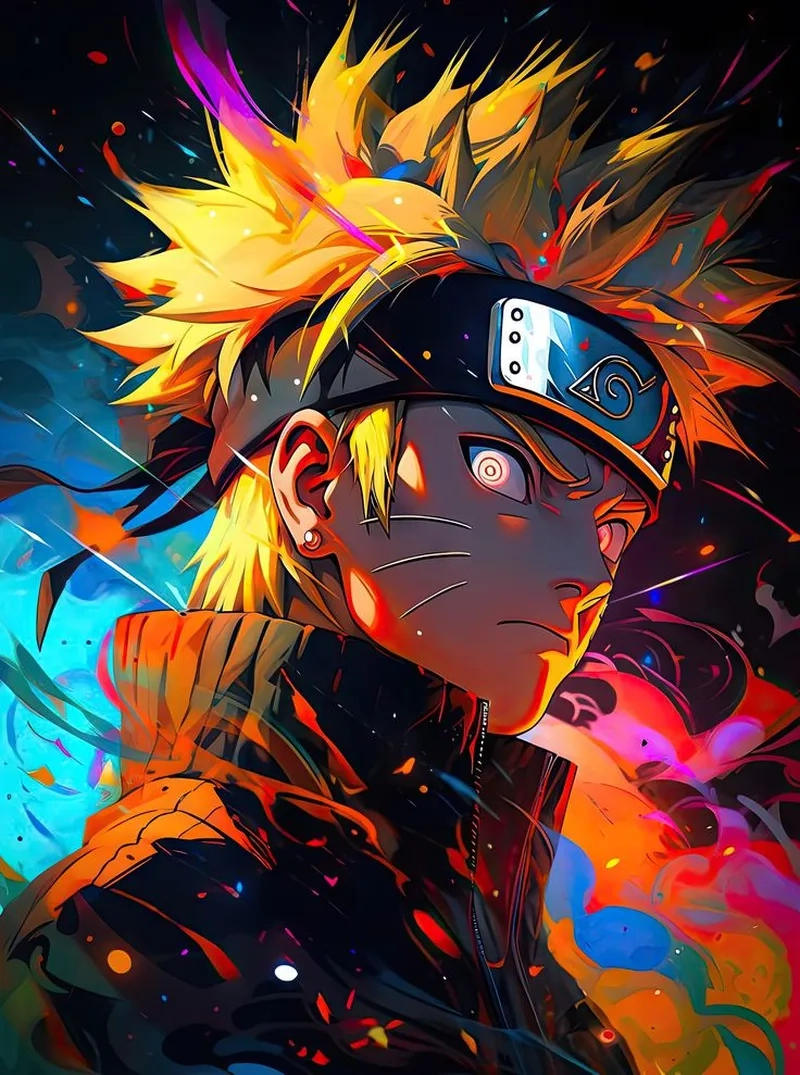 Naruto lục đạo chibi thể hiện sức mạnh và vẻ đáng yêu trong một phong cách đáng yêu.