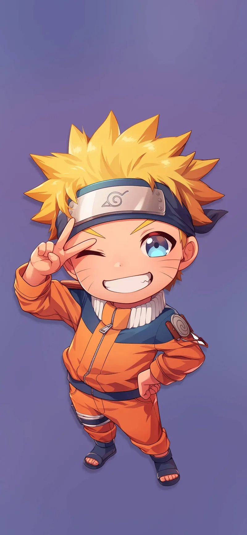 Hình Naruto chibi cực kỳ dễ thương, thu hút người nhìn với vẻ ngoài đáng yêu.