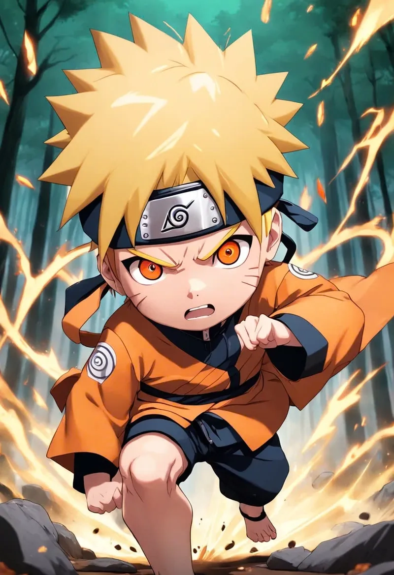 Vẽ Naruto chibi mang đến một hình ảnh ngộ nghĩnh và dễ thương, đầy hấp dẫn.