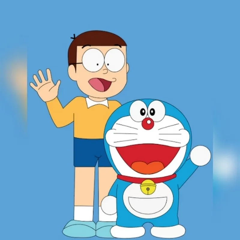 Hình Nobita và Xuka thể hiện một tình bạn đẹp, ngọt ngào và đầy ắp kỷ niệm.