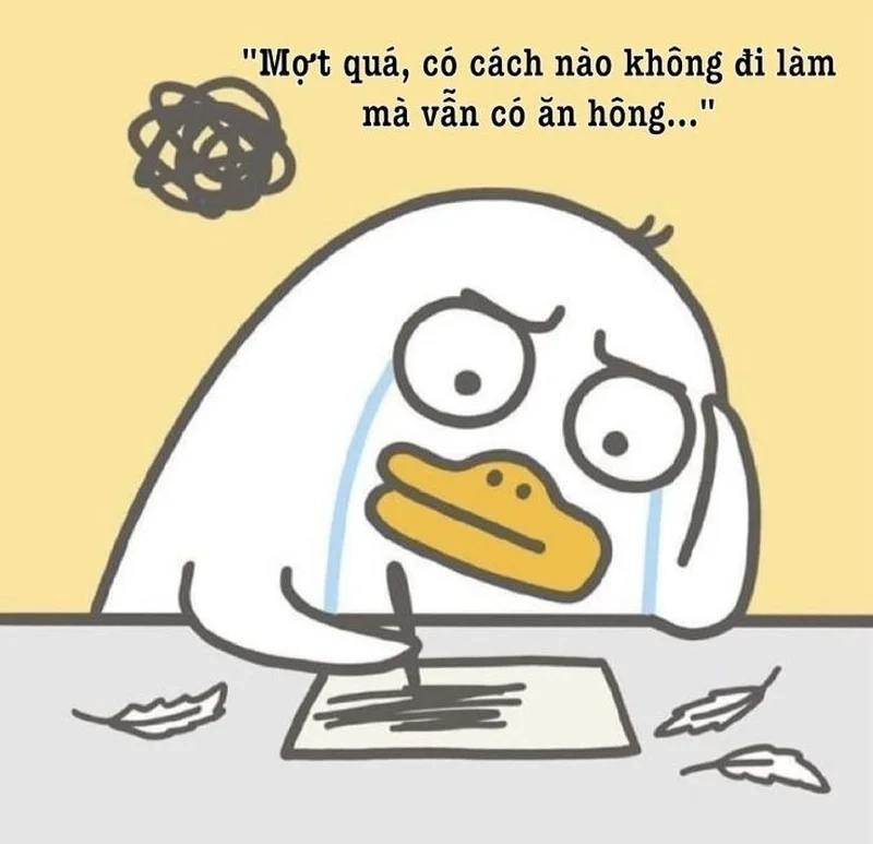 Vịt meme cầm dao khiến bạn không thể nhịn cười khi nhìn thấy.