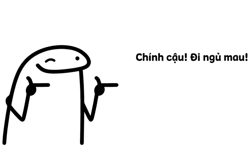 Sử dụng meme tắt máy đi ngủ khi đã đến lúc thư giãn.