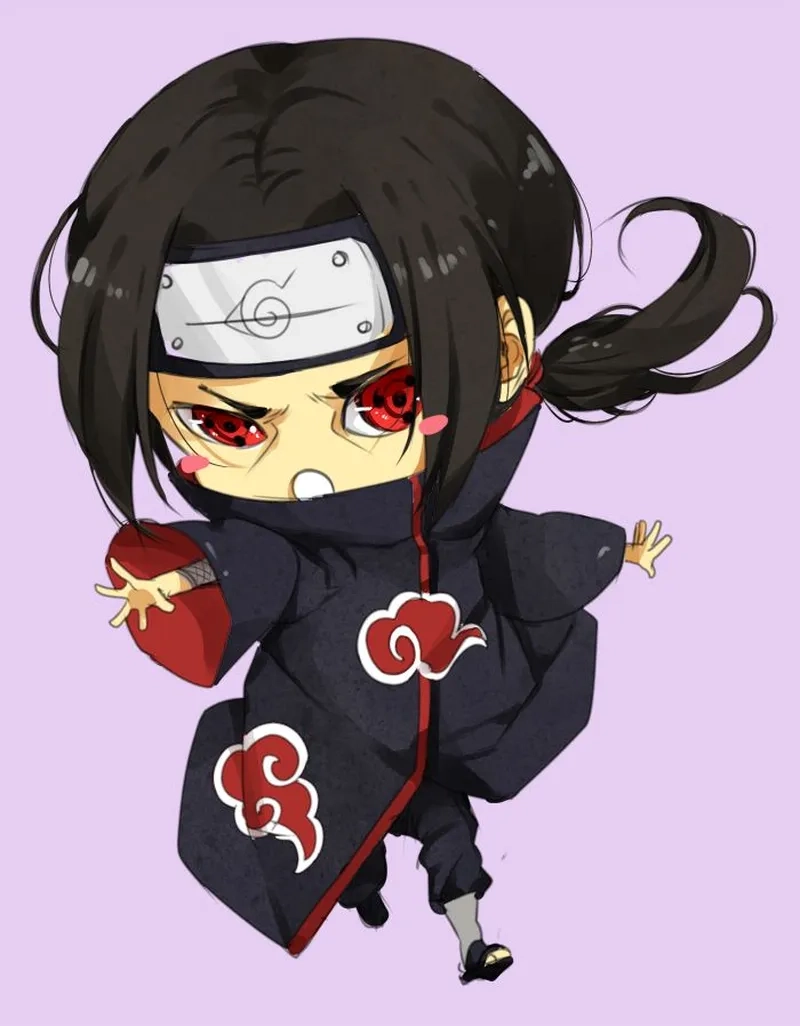 Hình Itachi với những cử chỉ mạnh mẽ sẽ khiến bạn cảm thấy mãn nhãn.