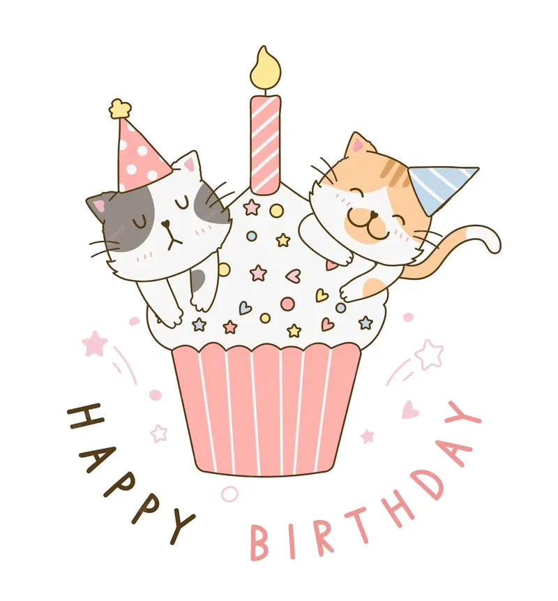 Chúc mừng sinh nhật với cat happy birthday meme thật dễ thương.