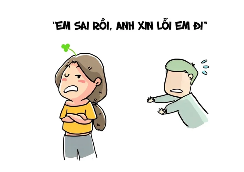 Meme khoanh tay mèo xin lỗi, quá đáng yêu và hài hước.