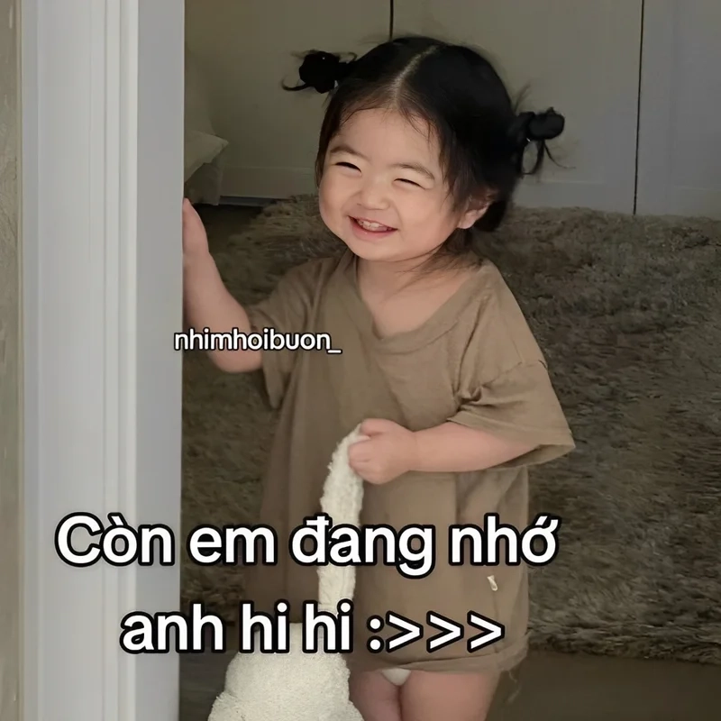 Meme hết thương cạn nhớ thể hiện sự tiếc nuối ngọt ngào và dễ thương.