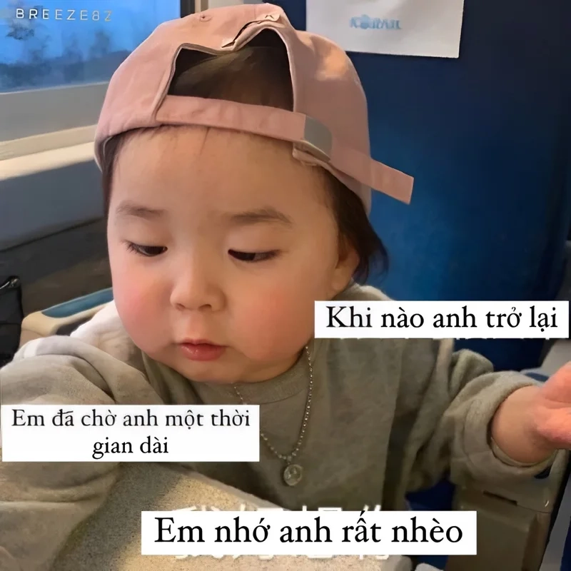 Meme yêu em nhẹ nhàng, dễ thương và ngọt ngào, khiến ai cũng cảm động.