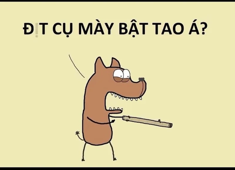 Mặt tức giận meme gây ấn tượng mạnh với biểu cảm giận dữ nhưng vẫn cực kỳ dễ thương.