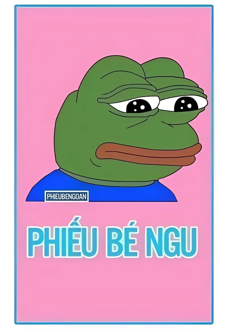 Phiếu bé ngu meme thể hiện sự ngớ ngẩn đáng yêu trong những tình huống hàng ngày.