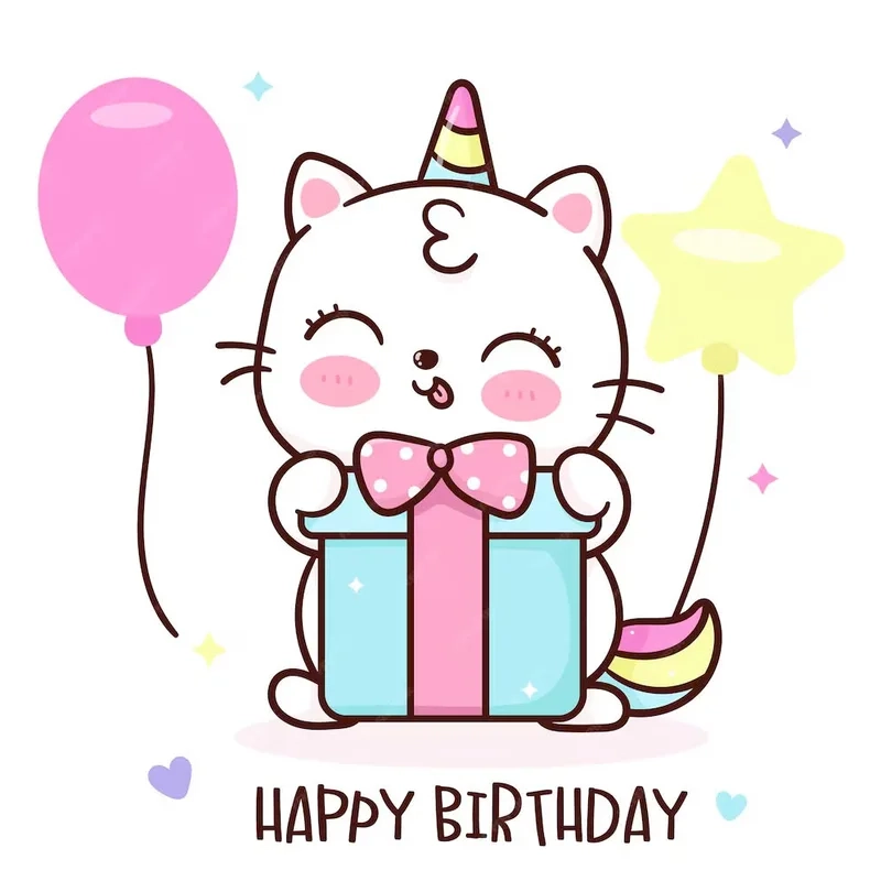 Meme happy birthday cat siêu dễ thương làm ngày sinh nhật thêm vui.