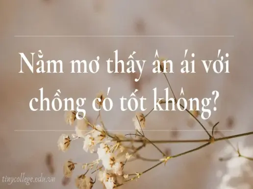 Nằm mơ thấy ân ái với chồng báo hiệu điềm báo gì?