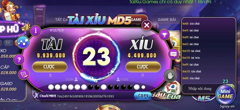  Giao diện Tài Xỉu 789Club sống động, dễ chơi, dễ thắng.