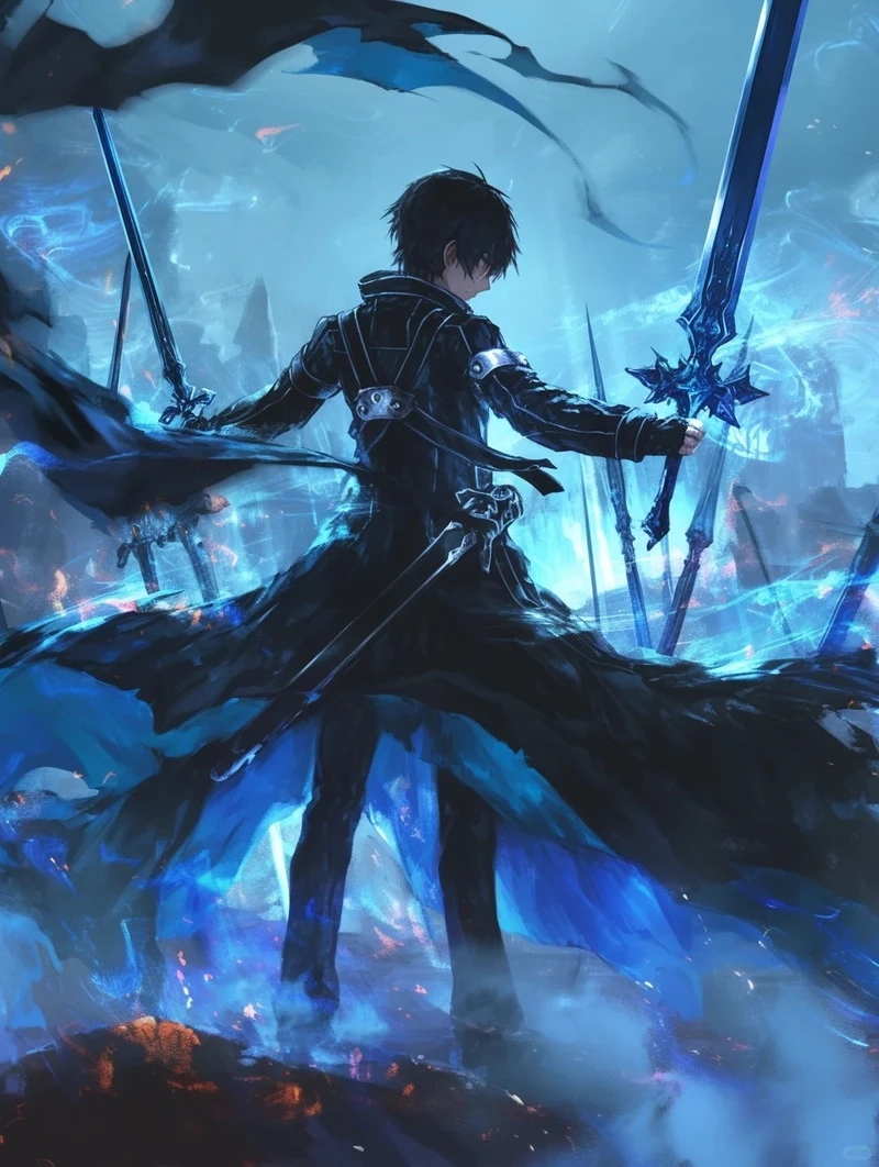 Hình ảnh ấn tượng của kirito in ggo mạnh mẽ và khác biệt