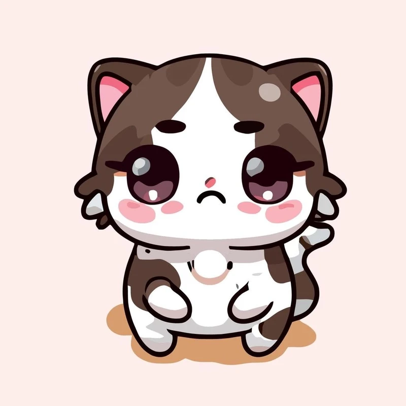 Vẻ ngọt ngào từ avatar meo cute mèo chibi dễ thương