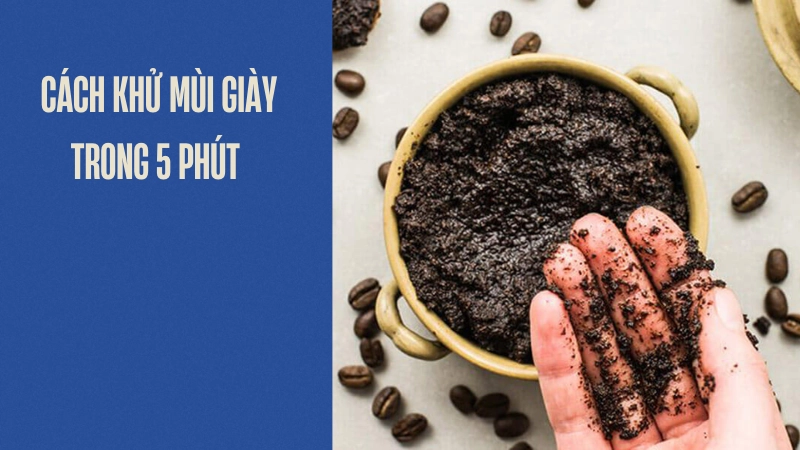 Bã cà phê phơi khô có khả năng hút ẩm và khử mùi giày cực tốt