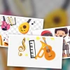 Bộ sưu tập ảnh chibi các loại nhạc cụ âm nhạc cực đẹp năm 2026