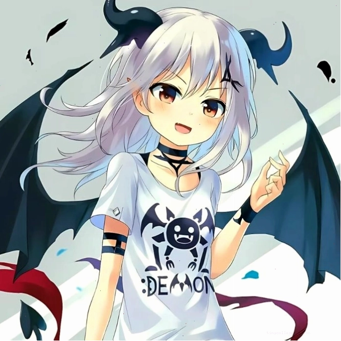 Ảnh ác quỷ anime chibi dễ thương và đáng yêu
