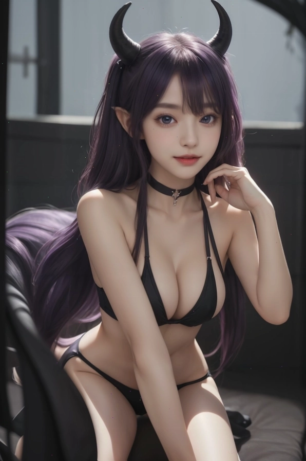 Ảnh AI girl bikini đen