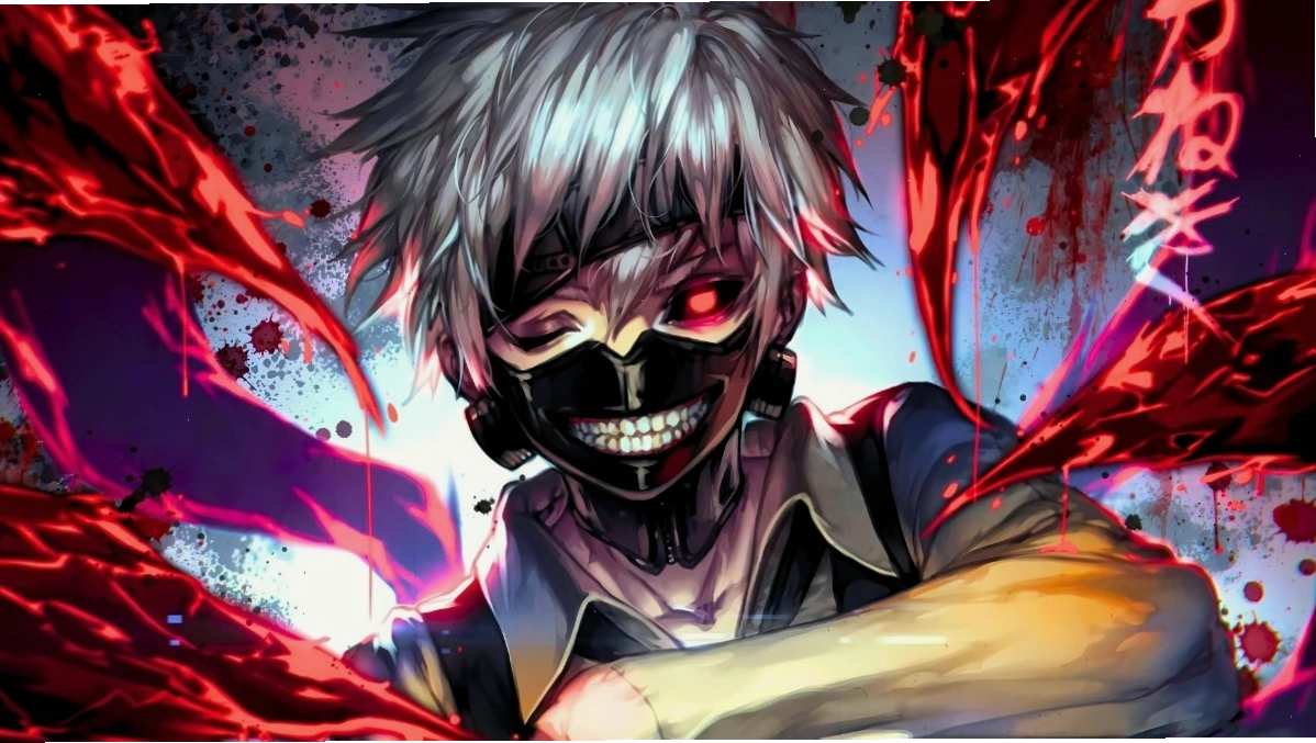Ảnh anime ác quỷ nữ với mái tóc bạch kim và trang phục gợi cảm
