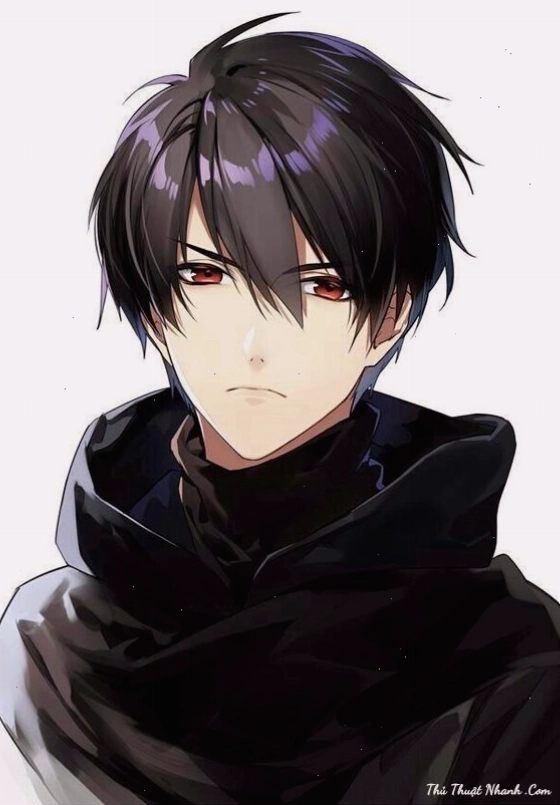 Ảnh anime boy lạnh lùng ngầu với mái tóc bạch kim và ánh mắt sắc bén