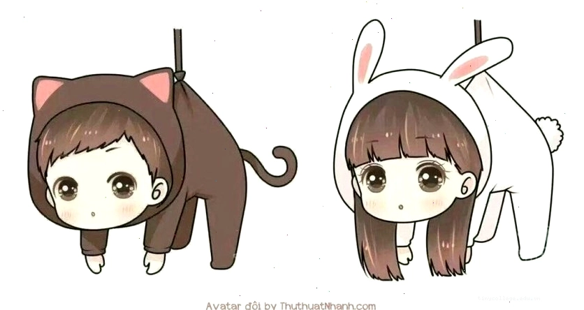 Ảnh cặp đôi mèo dễ thương làm avatar