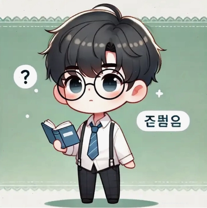 Ảnh chibi nam sinh cấp 2 dễ thương với nụ cười tươi