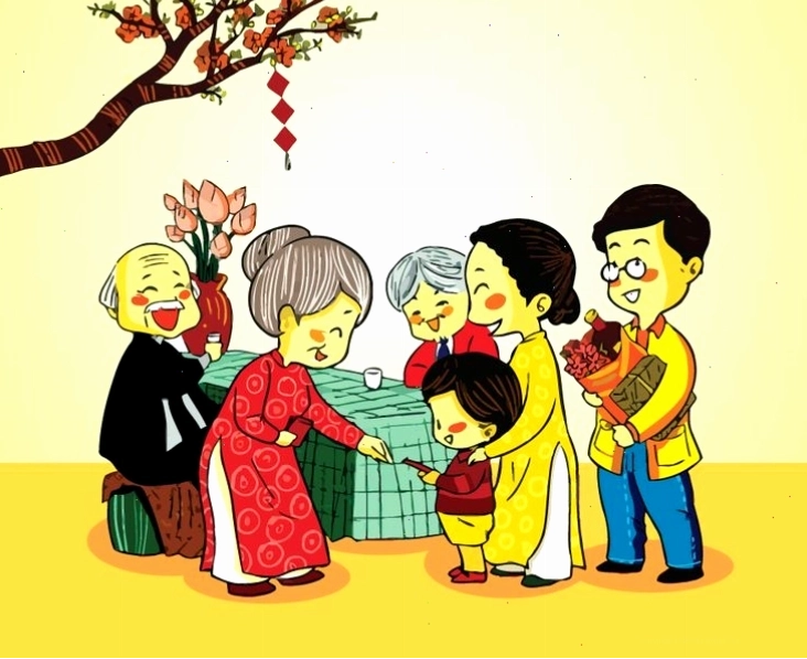Ảnh gia đình 5 người anime trong không khí lễ hội