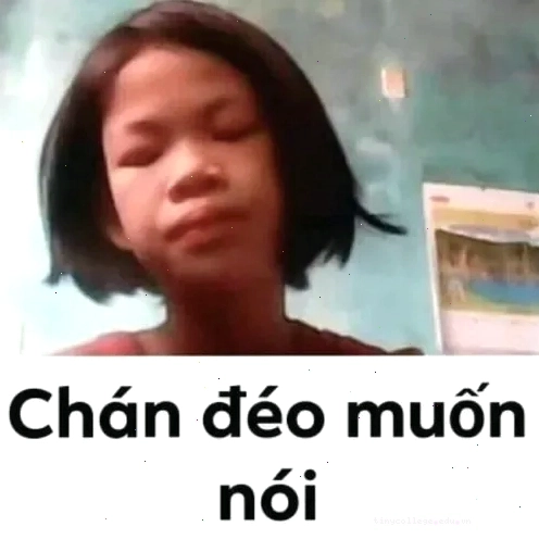 Ảnh meme chán chường không muốn nói biểu cảm hài hước