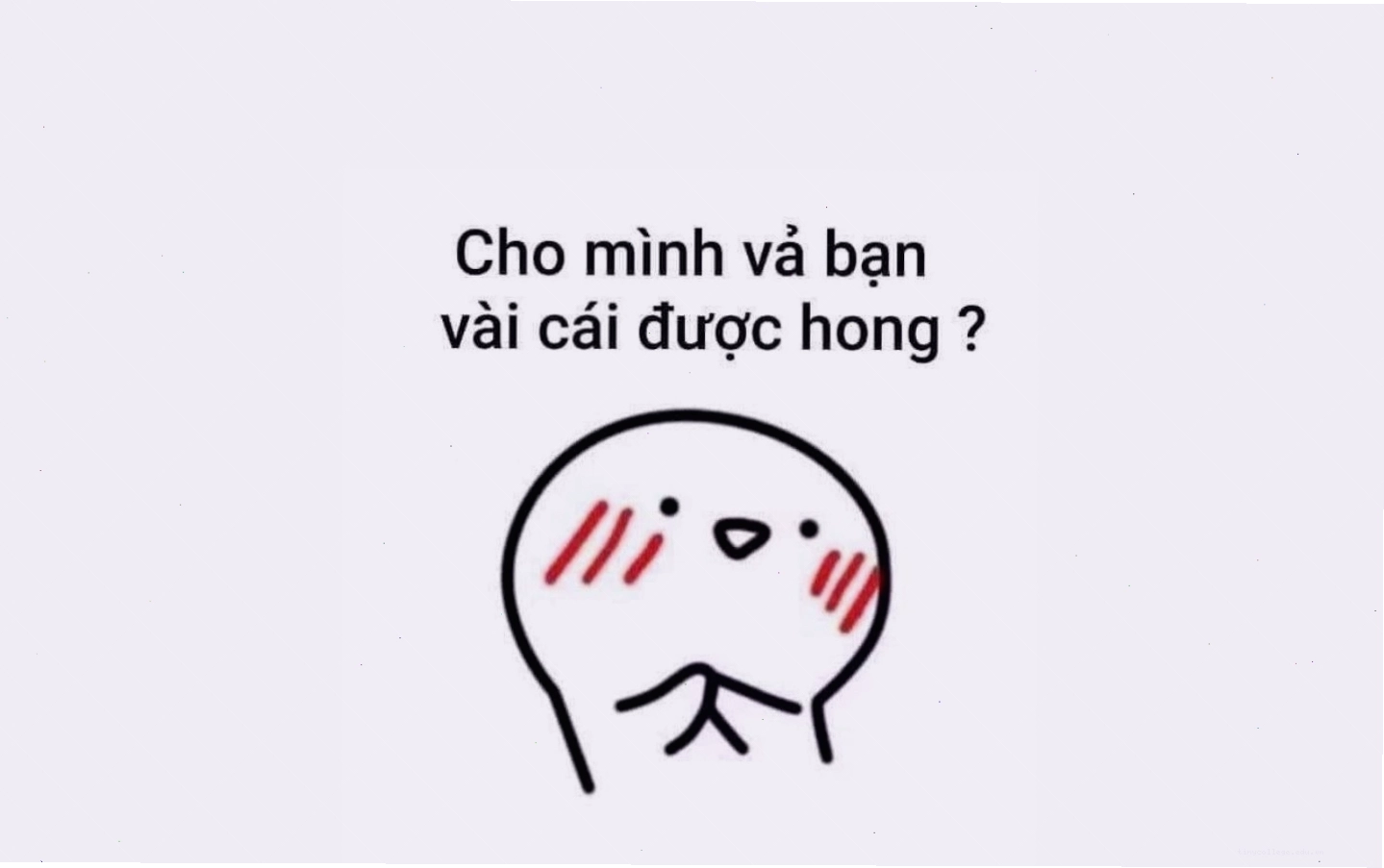 Ảnh meme xấu hổ với biểu cảm ngượng ngùng