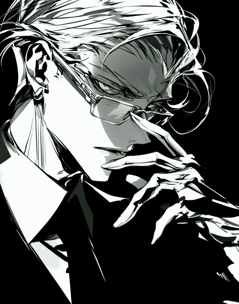 Anime boy với phong cách ảnh đen trắng đầy cuốn hút