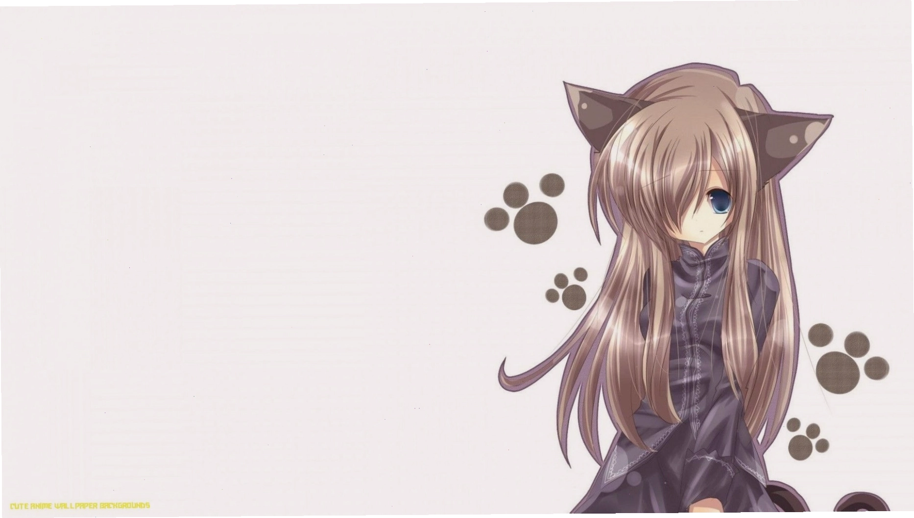 Anime cat girl với biểu cảm ngạc nhiên