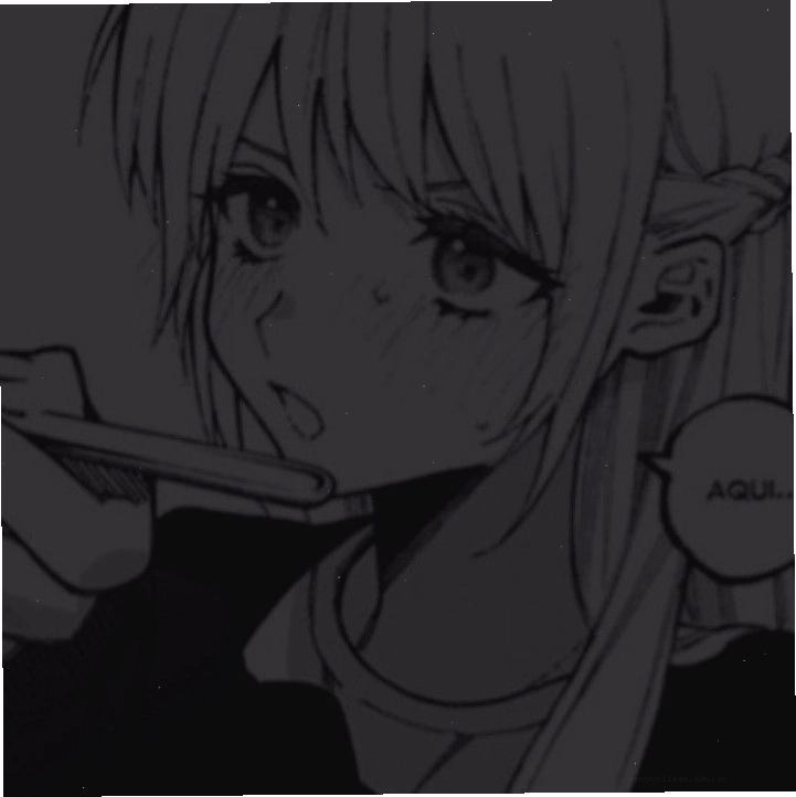 Avatar anime nam đen trắng với ánh nhìn sắc bén
