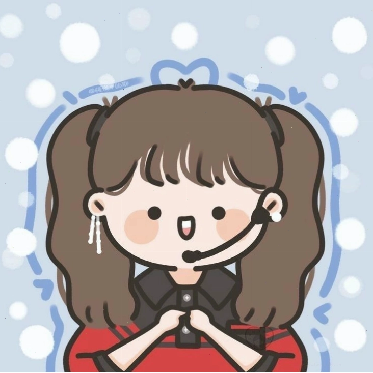 Avatar cute nữ với mái tóc hồng nổi bật