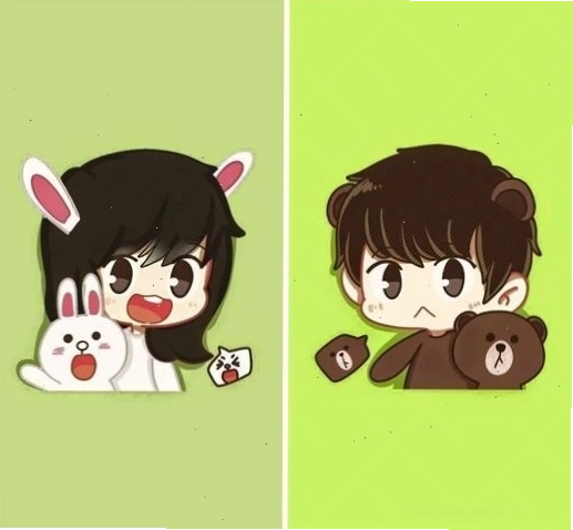 Avatar đôi anime ngộ nghĩnh cho bạn bè và cặp đôi