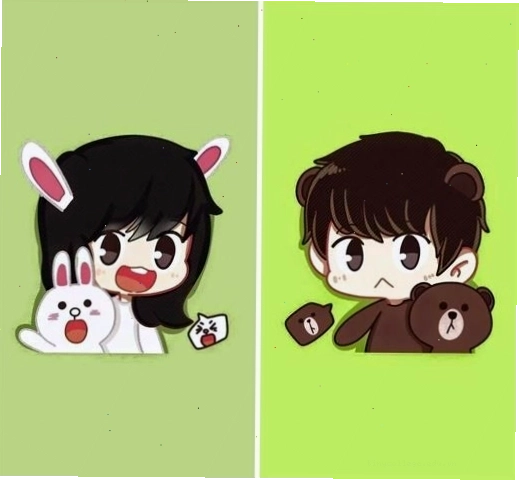 Avatar đôi hoạt hình cho teen