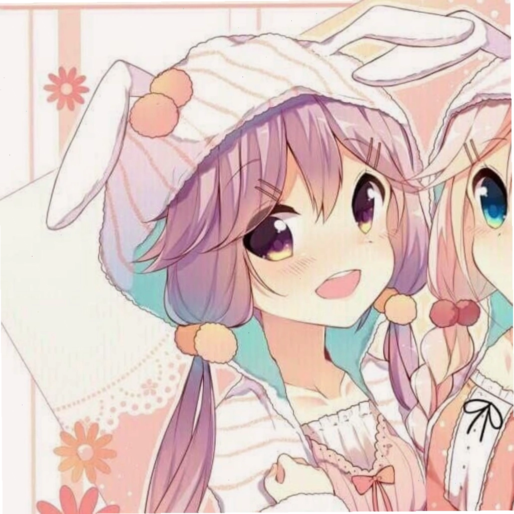 Avatar đôi nữ vẽ anime