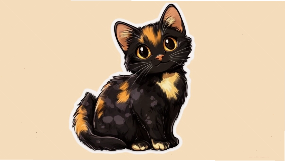 Avatar mèo chibi với nụ cười tươi tắn