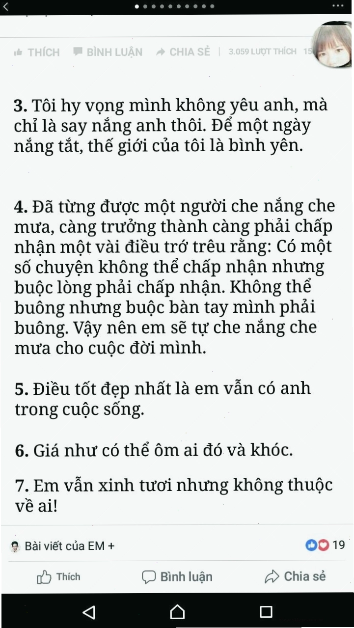 Avatar nữ trưởng thành với câu trích dẫn ý nghĩa về tình yêu và cuộc sống
