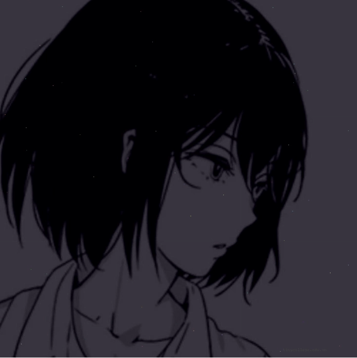 Avatar sad anime girl trắng đen thể hiện nỗi buồn và sự cô đơn