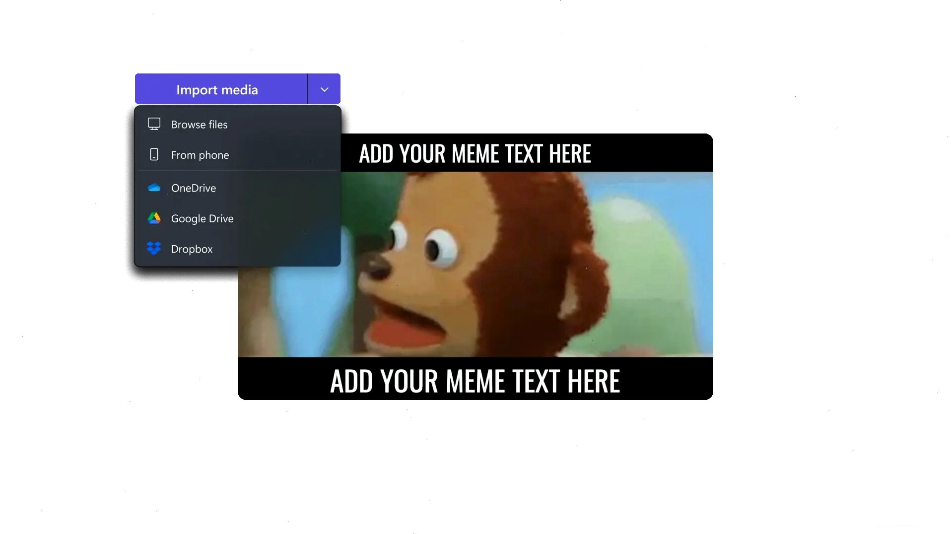 Bắt đầu tạo video meme với các mẫu có sẵn trên Clipchamp